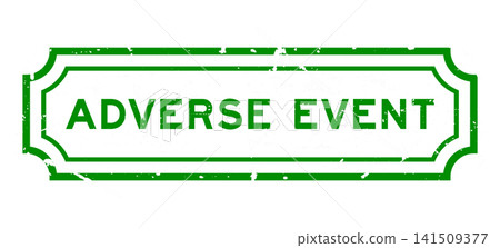 Grunge green adverse event word rubber seal stamp on white background Grunge green adverse event word rubber seal stamp on white background 141509377