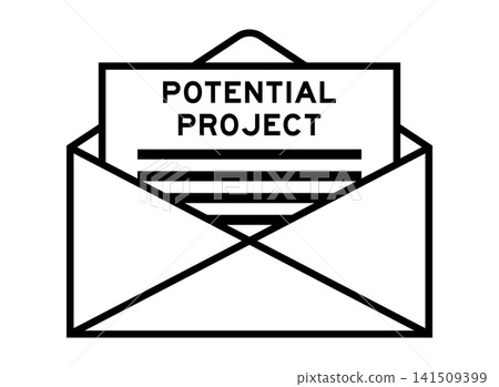 Envelope and letter sign with word potential project as the headline Envelope and letter sign with word potential project as the headline 141509399