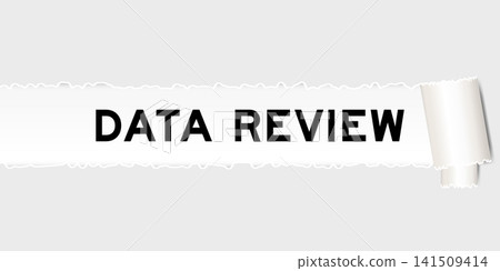 Ripped gray paper background that have word data review under torn part Ripped gray paper background that have word data review under torn part 141509414