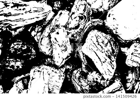 Grunge black and white rock wall textured background (Vector). Use for decoration, aging or old layer Grunge black and white rock wall textured background (Vector). Use for decoration, aging or old layer 141509426