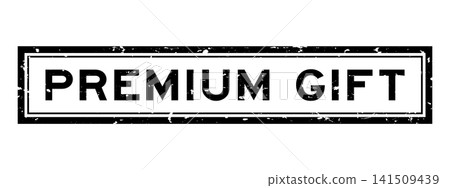 Grunge black premium gift word square rubber seal stamp on white background Grunge black premium gift word square rubber seal stamp on white background 141509439