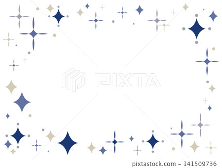 閃閃發光的藍色光框 閃閃發光的藍色光框 141509736