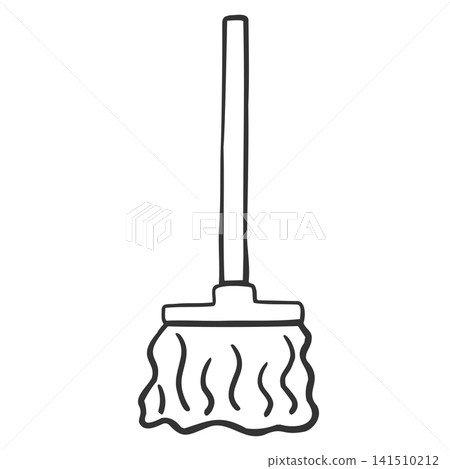 Simple mop illustration (line drawing) Simple mop illustration (line drawing) 141510212