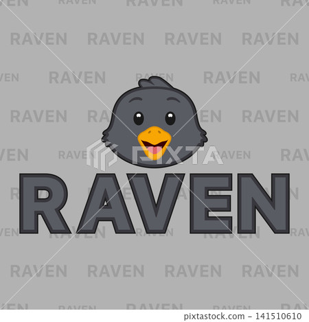 Vector raven logo with text Vector raven logo with text 141510610