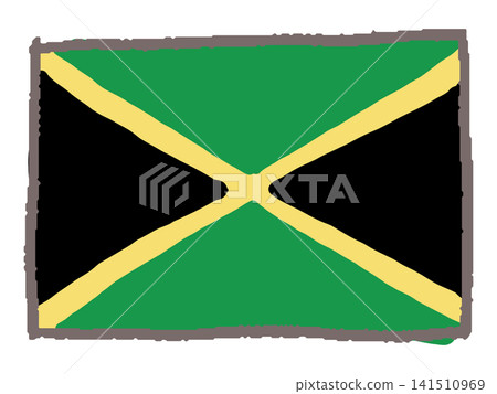 Hand-drawn Jamaican flag Hand-drawn Jamaican flag 141510969