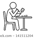 Person testing blood glucose with meter, lancing device and strip at table icon vector illustration. Diabetes care concept. 141511204