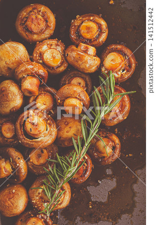 fried mushrooms, with spices, in soy sauce, vegetarian food, homemade, no people, fried mushrooms, with spices, in soy sauce, vegetarian food, homemade, no people, 141512442