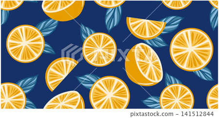 Vector Lemons seamless pattern.  141512844