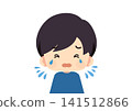 Illustration of a boy crying loudly 141512866