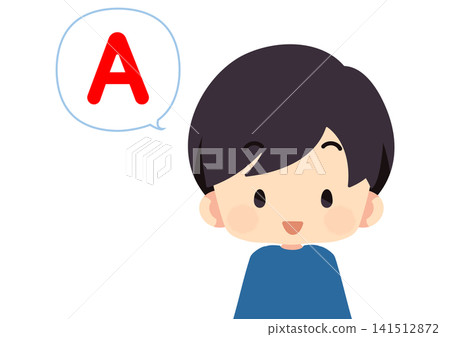 Illustration of a boy responding Illustration of a boy responding 141512872