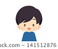 An illustration of a boy with sparkling eyes. 141512876