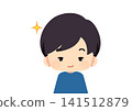 An illustration of a grinning boy. 141512879