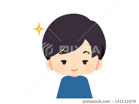 An illustration of a grinning boy. An illustration of a grinning boy. 141512879