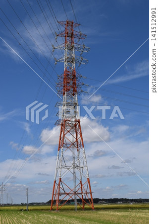 Transmission tower high voltage alternating current Transmission tower high voltage alternating current 141512991