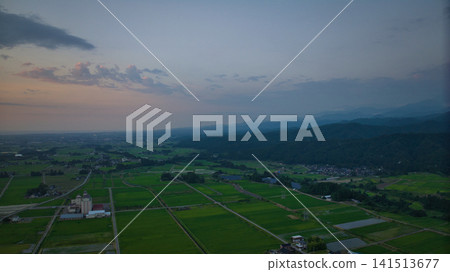 Tateyama Town, Toyama Prefecture, Japan, early summer evening Tateyama Town, Toyama Prefecture, Japan, early summer evening 141513677