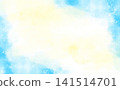 水彩藍黃邊框背景 141514701