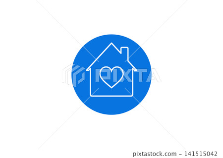Home Icon With Heart Symbol Representing Love, Care, Safety and Real Estate Services Home Icon With Heart Symbol Representing Love, Care, Safety and Real Estate Services 141515042