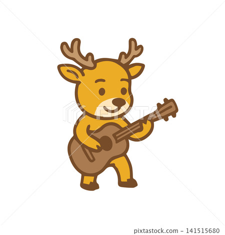 cute deer playing guitar cute deer playing guitar 141515680