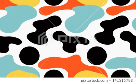 Abstract Organic Blob Modern Memphis Seamless Pattern Vector Background Abstract Organic Blob Modern Memphis Seamless Pattern Vector Background 141515798