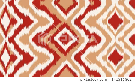 Seamless Ikat tribal pattern Ethnic Chevron Pattern Vector Background Seamless Ikat tribal pattern Ethnic Chevron Pattern Vector Background 141515862