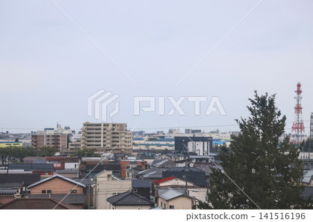 April 27 2026 Morioka urban residential rooftops with powerlines and distant skyline April 27 2026 Morioka urban residential rooftops with powerlines and distant skyline 141516196