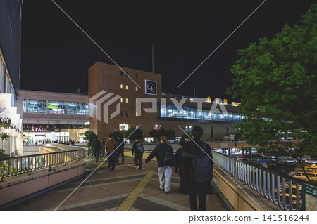 April 27 2026 Sendai Station facade at night with illuminated signage April 27 2026 Sendai Station facade at night with illuminated signage 141516244