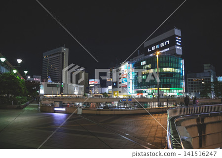 April 27 2026 Sendai Station night walkway with pedestrians and illuminated facade April 27 2026 Sendai Station night walkway with pedestrians and illuminated facade 141516247