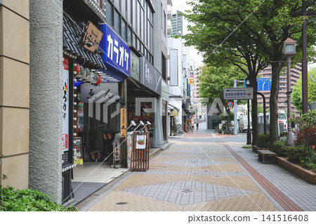 April 27 2026 Morioka tree lined urban street with sidewalk and storefronts April 27 2026 Morioka tree lined urban street with sidewalk and storefronts 141516408