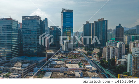 Hong Kong July 12 2026 KWUN TONG Urban density overlook. 141516649