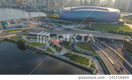 Hong Kong July 12 2026 KAI TAK. Sports park sunset. Hong Kong July 12 2026 KAI TAK. Sports park sunset. 141516664