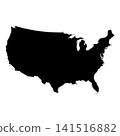 United States Map silhouette 141516882