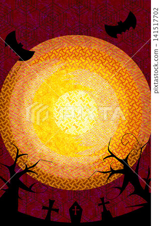 Halloween vertical background with Japanese-style patterns Halloween vertical background with Japanese-style patterns 141517702