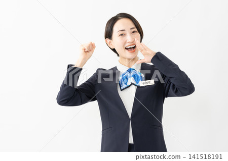 身著制服的女接待員 - 工作圖片 身著制服的女接待員 - 工作圖片 141518191