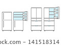 冰箱的線條藝術插圖 141518314