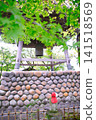 New green leaves and red flowers 141518569