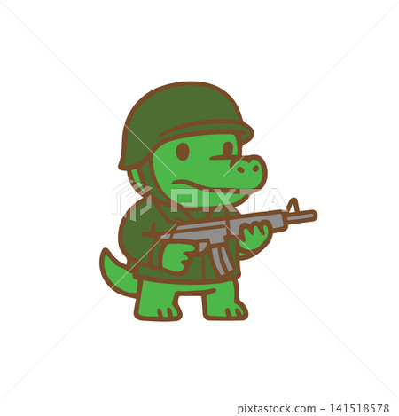 cute crocodile as a soldier cute crocodile as a soldier 141518578