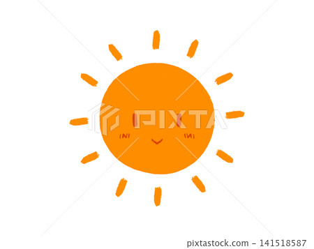 一幅簡潔可愛的太陽插圖。 141518587