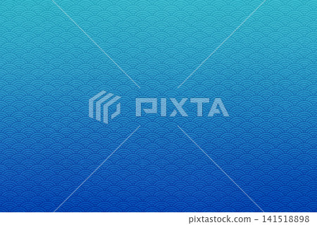 Japanese pattern Seigaiha (wave pattern) - deep blue Japanese pattern Seigaiha (wave pattern) - deep blue 141518898