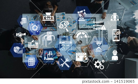 Predictive maintenance icons for industrial automation and smart factory Funnel Predictive maintenance icons for industrial automation and smart factory Funnel 141519065