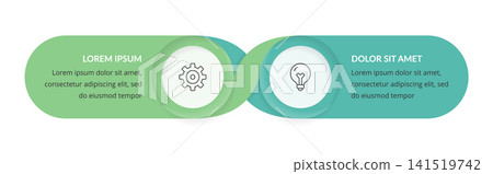 Two Options Horizontal Infographic Template Two Options Horizontal Infographic Template 141519742