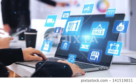 Sale and promotion icons for marketing and e-commerce business Gist 141519831