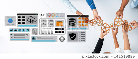 Digital file management system and cloud collaboration platform concept Parse Digital file management system and cloud collaboration platform concept Parse 141519889