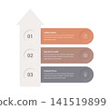 Upward Arrow Step Infographic 141519899