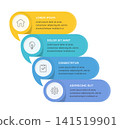 Four Steps Business Infographic Process Template 141519901