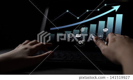 Business growth strategy and performance trend analysis concept Parse Business growth strategy and performance trend analysis concept Parse 141519927