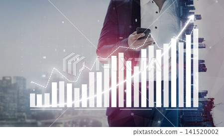 Business Growth Concept with Graphs and Data Analysis in Modern Office Environment Showcasing Financial Success and Technology Integration Copula Business Growth Concept with Graphs and Data Analysis in Modern Office Environment Showcasing Financial Success and Technology Integration Copula 141520002