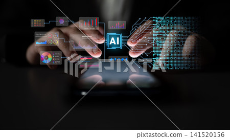 Artificial intelligence data analysis and visualization network concept Parse Artificial intelligence data analysis and visualization network concept Parse 141520156