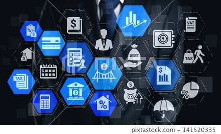 Loan icons represent debt, repayment, and financial planning Gist Loan icons represent debt, repayment, and financial planning Gist 141520335