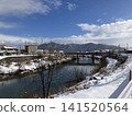 Town with snow 141520564