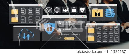 Cybersecurity login interface for file protection Parse Cybersecurity login interface for file protection Parse 141520587